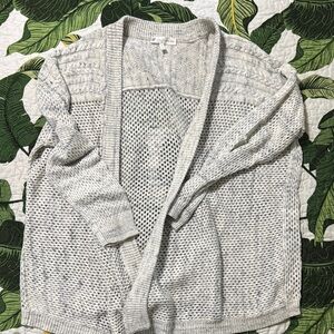 House of Harlow Gray Open-Knit Sweater